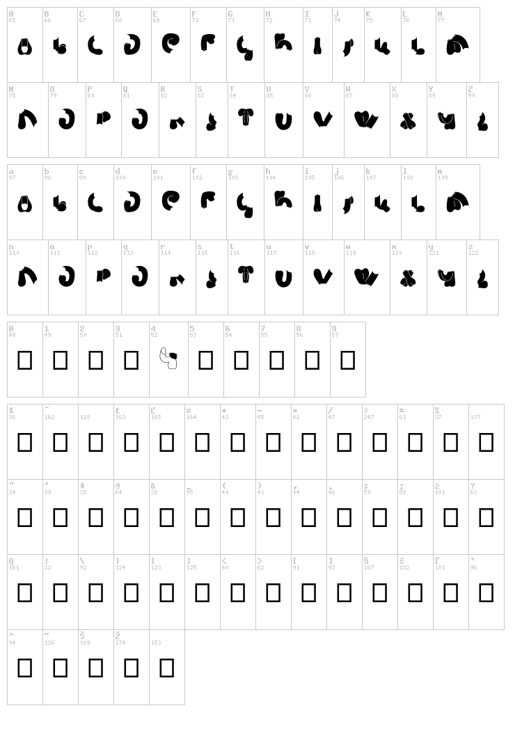 Semi font map